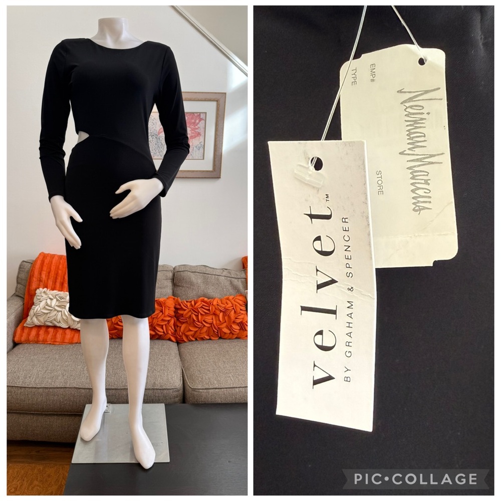 NWT Velvet by Graham & Spencer Side Cutout Jersey Dress $189 MSRP